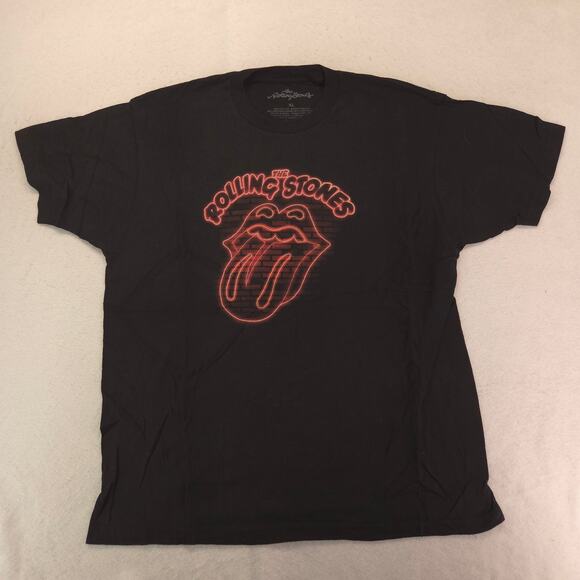 Rolling Stones Band Graphic Short Sleeve Shirt Womens Size Extra Large XL Black - Picture 2 of 9